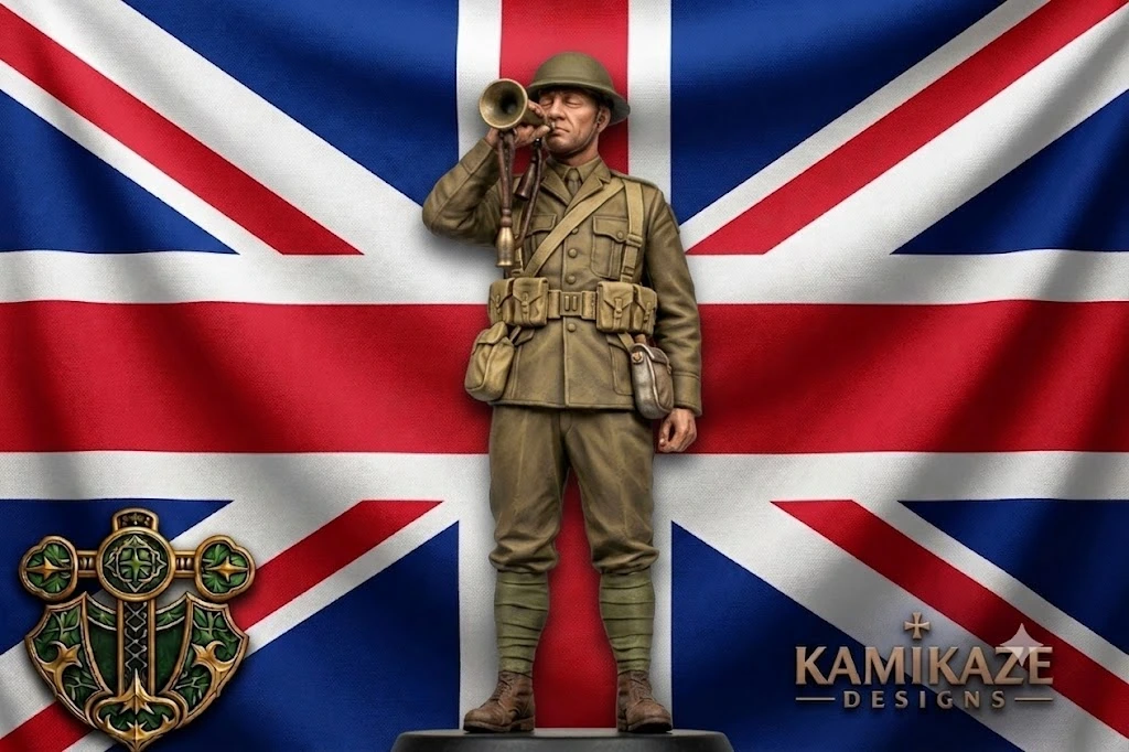 WW1 British Durham Light Infantry Bugler