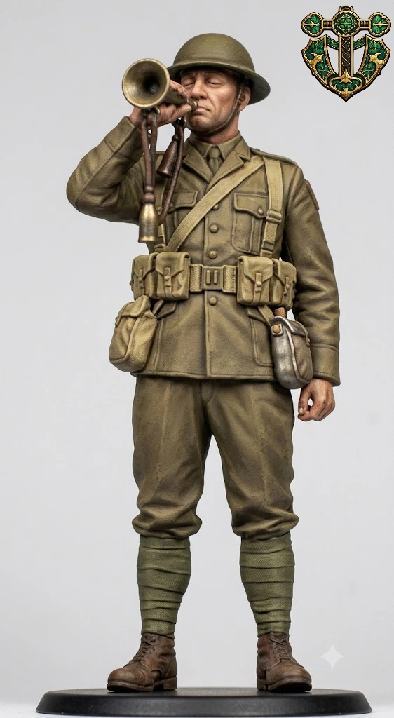 Vista 2 de WW1 British Durham Light Infantry Bugler