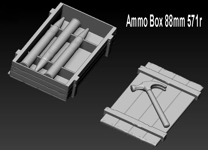 Vista 3 de German Ammo Box Soldier