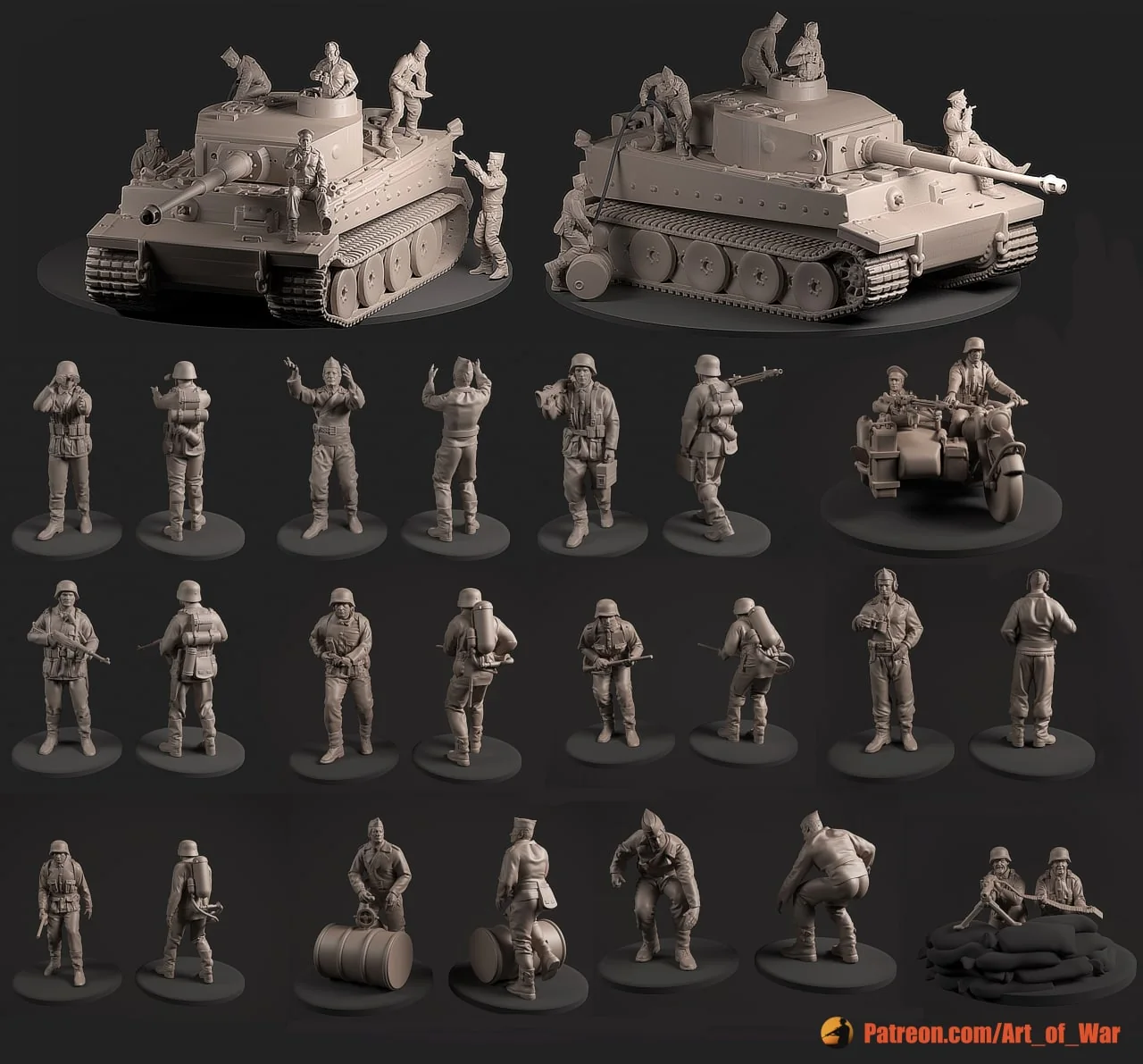 German Infantry Panzer Tiger