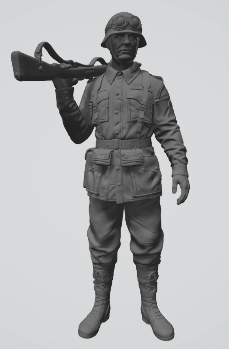 Soldier Rifle on Sholder