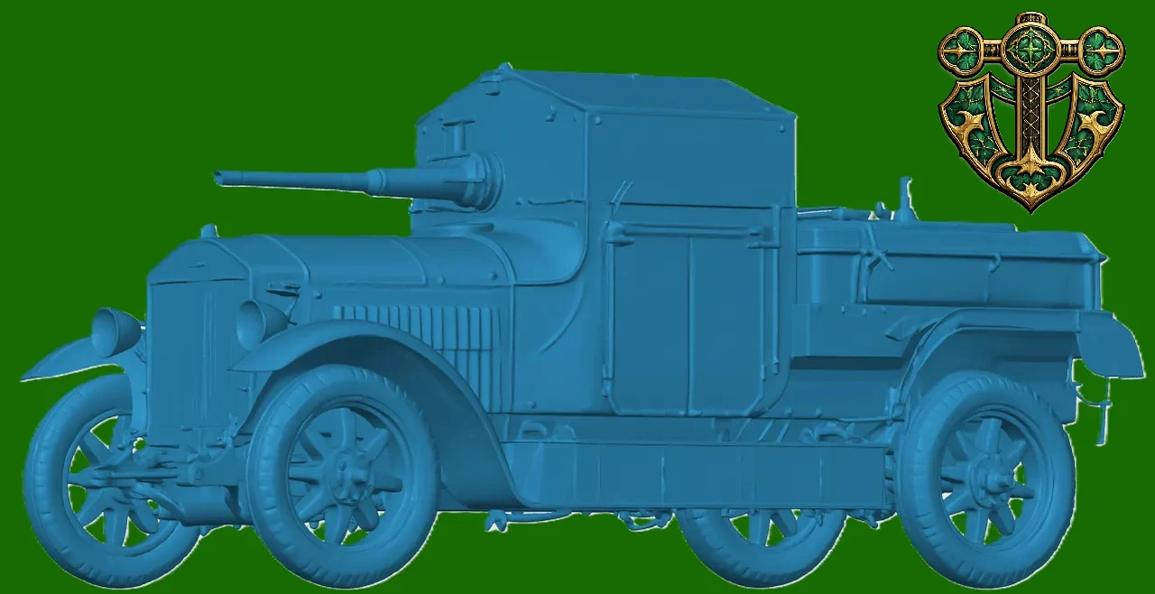 Vista 3 de WW1 Rolls-Royce Armored Car