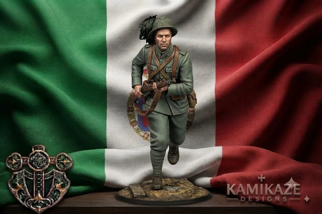 WWI Italian Bersagliere running