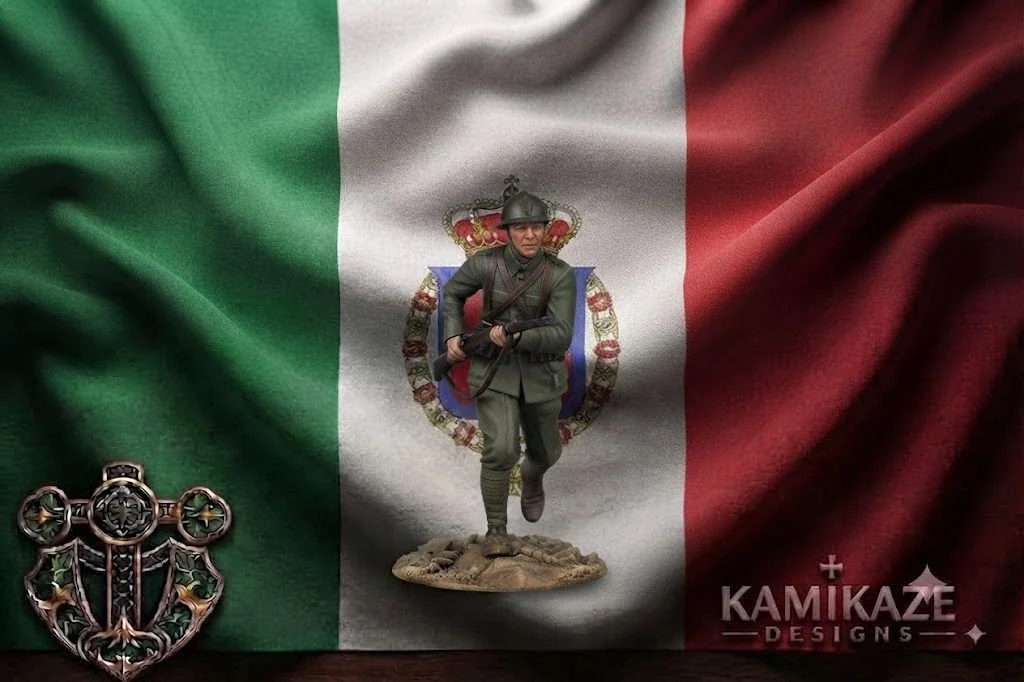 WWI Italian Infantry running