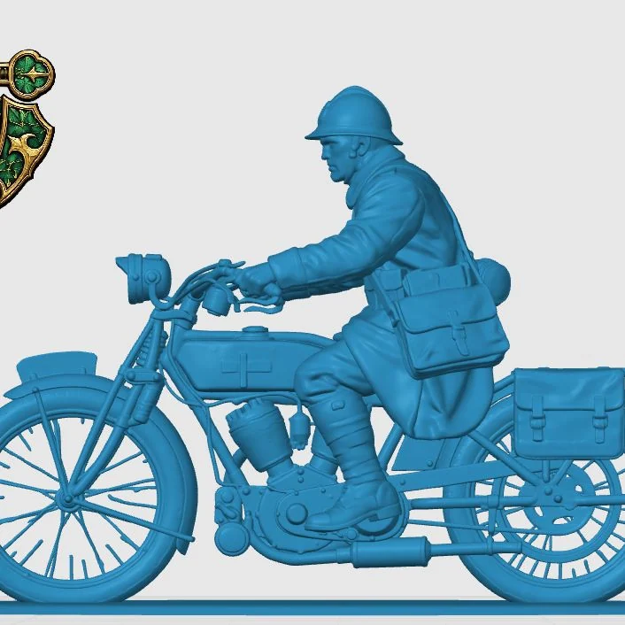 Vista 5 de WW1 French Messenger on Motorbike