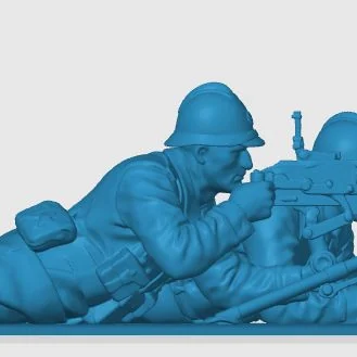 Vista 5 de WW1 French Machine Gunner
