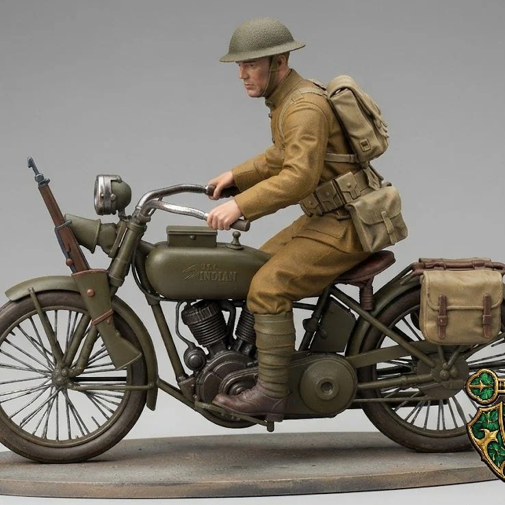 View 2 of WWI American Courier on Motorbike