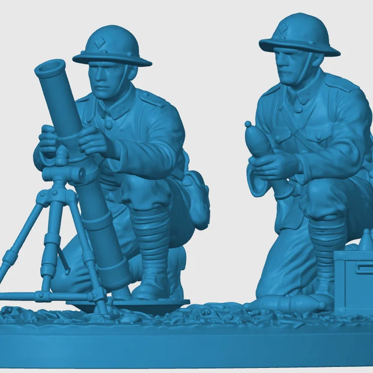 Vista 3 de WW1 American Infantry Mortar Crew