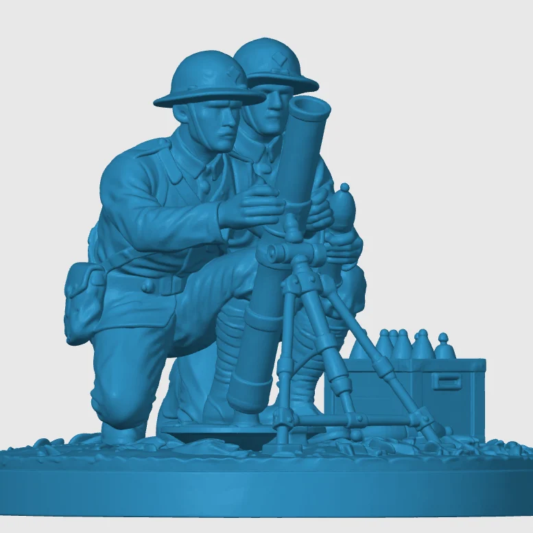 Vista 4 de WW1 American Infantry Mortar Crew