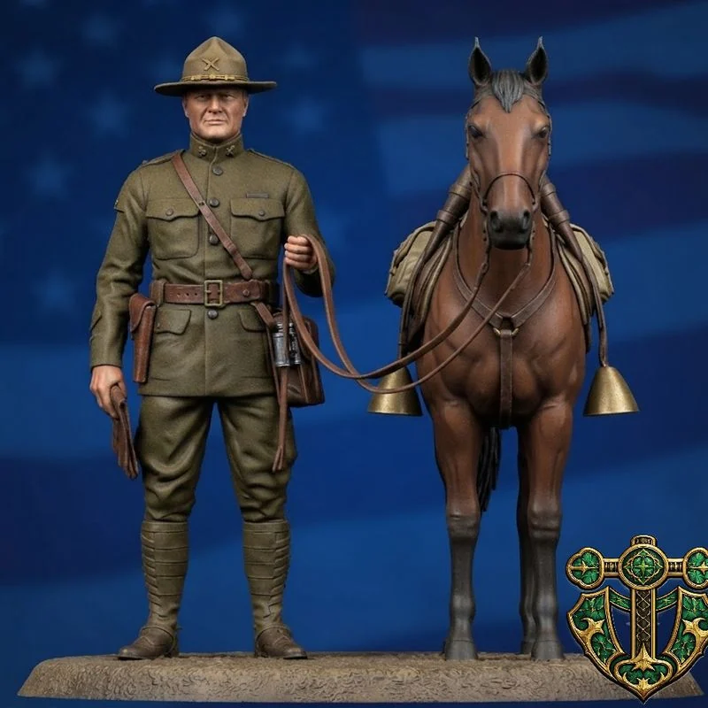 View 2 of WWI American Cavalry Officer