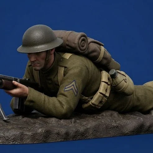 Vista 2 de WW1 American Infantry Soldier 5