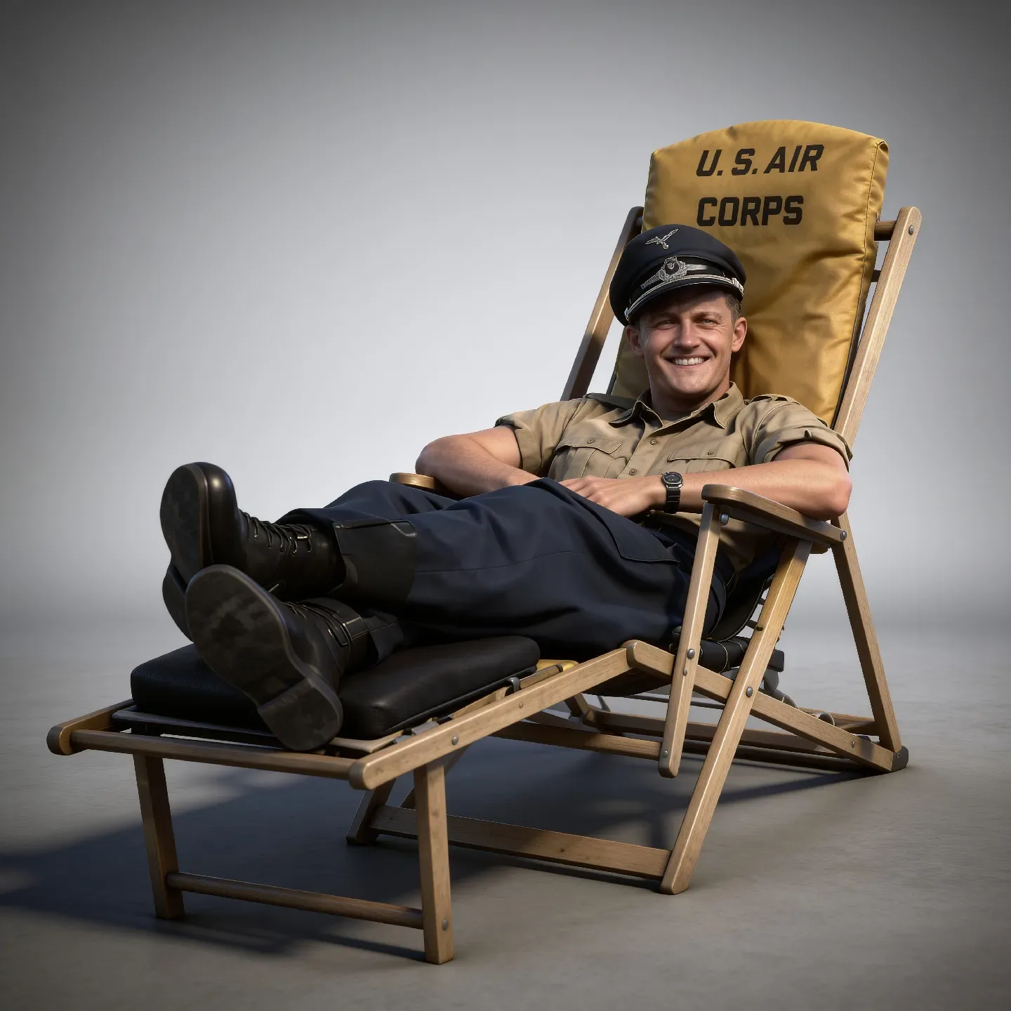 Resting US Fighter Pilot